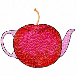 Apple Embroidery Design 3